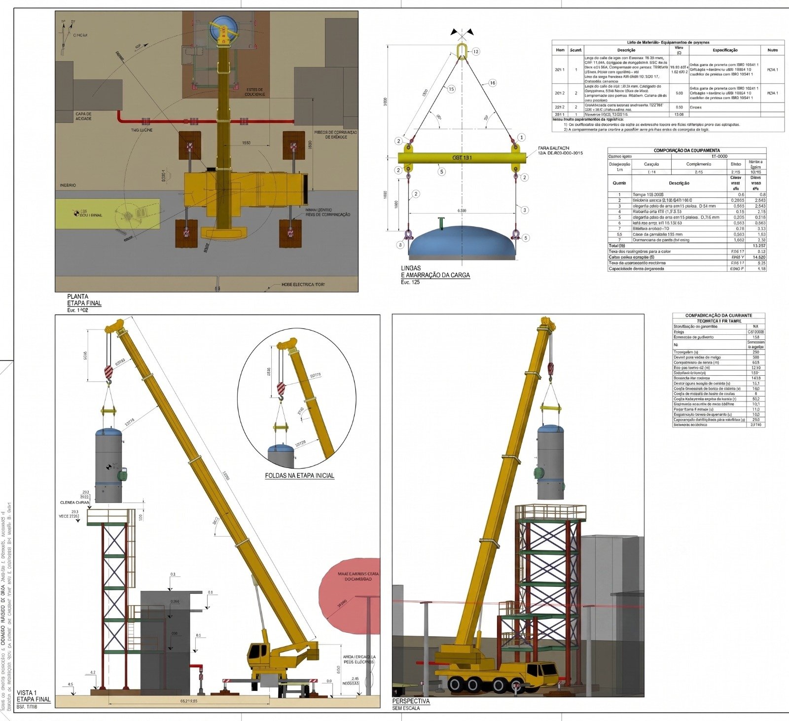 Projeto técnico de içamento ATOM Engineering
